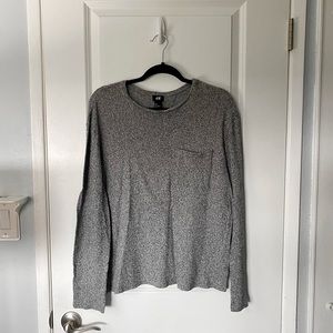 Women’s Dark Grey H&M Lightweight Cotton Pullover Sweater, Size Large, EUC